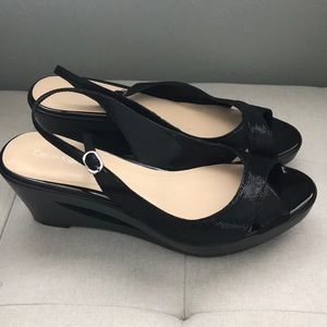 Calvin Klein Sling Back Wedge Size 10